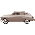 1950 to 1953 Plymouth Concord Fastback 2 door headliner