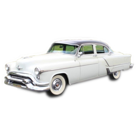 1951-53 Oldsmobile Super 88 & 98 2 Door Hardtop 6 Bows, 3 Chrome Acme Auto Headlining 1224-107-9 Dark Brown Replacement Headliner 
